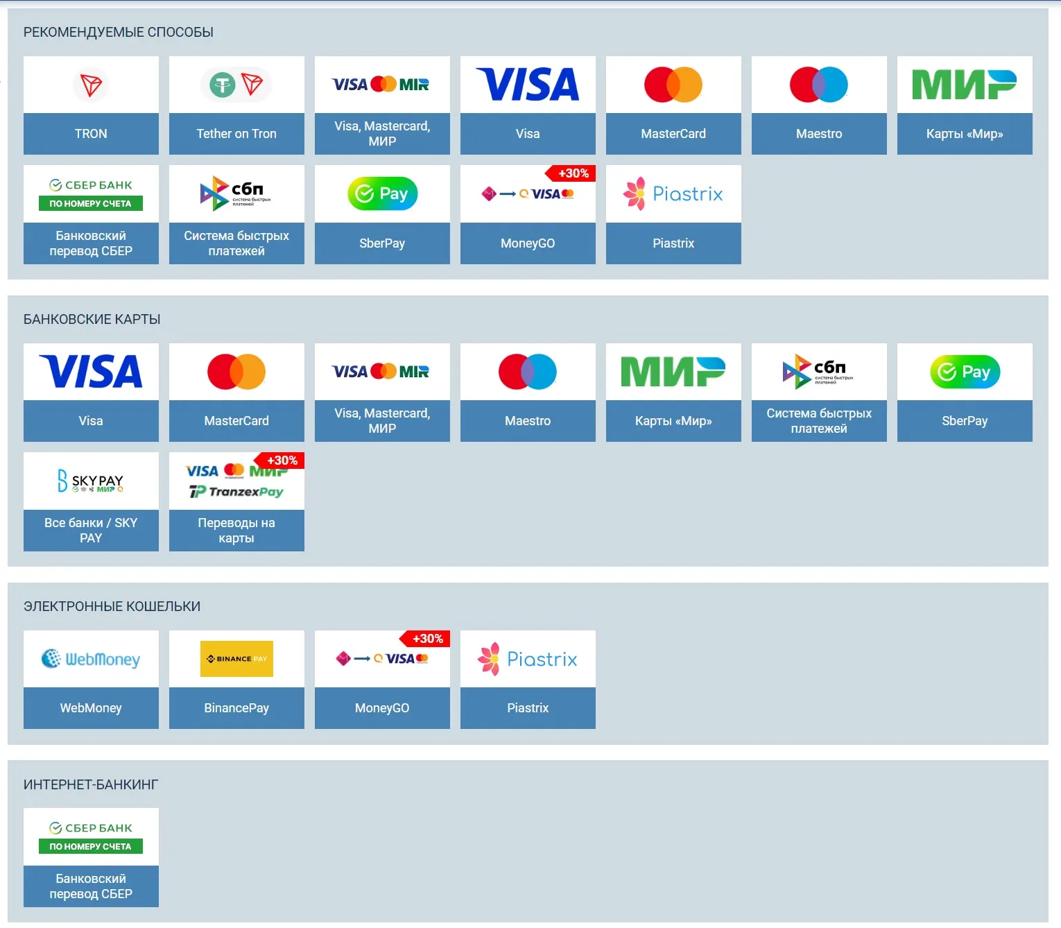 Пополнение 1хбет